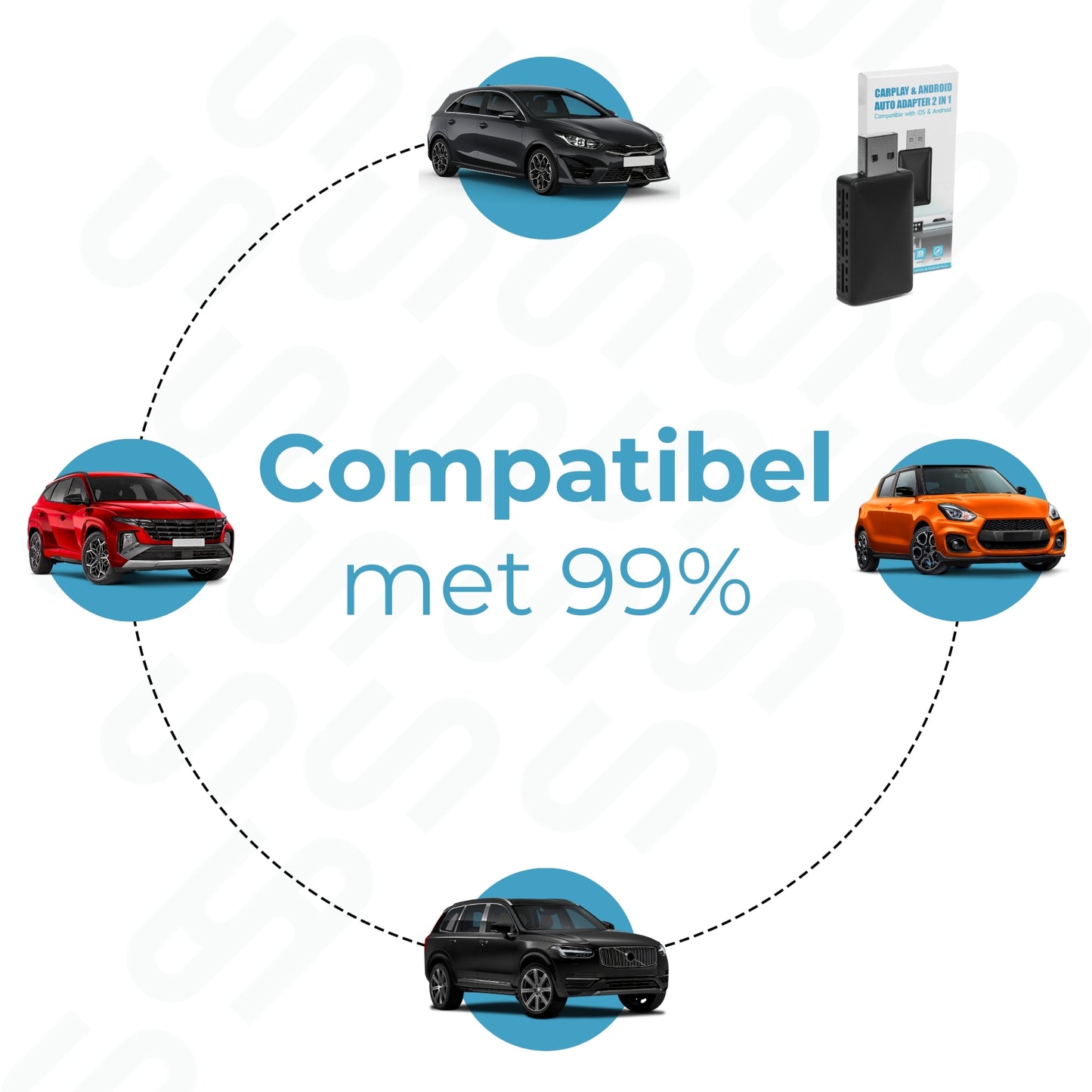 Quincs® Carplay & Android auto USB Dongle