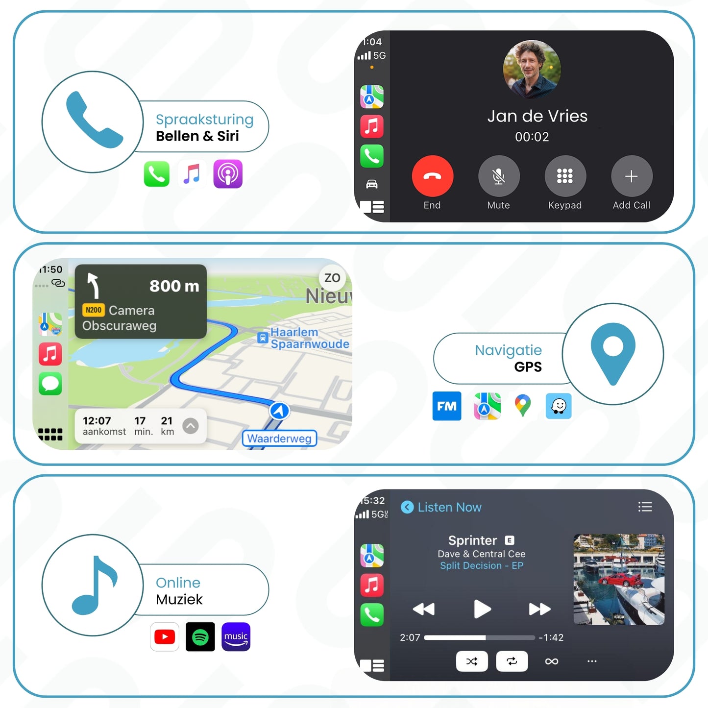 Quincs® Carplay & Android auto USB Dongle